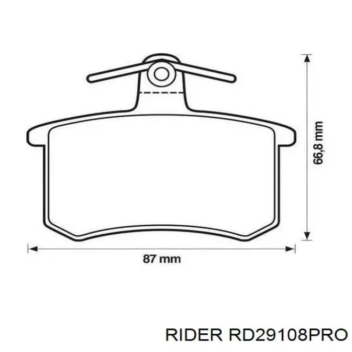 RD29108PRO Rider Передні гальмівні колодки