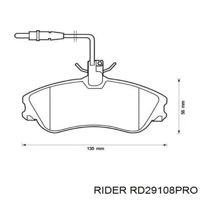 Гальмівні колодки Rider RD29108PRO ціна, від 87.27 USD