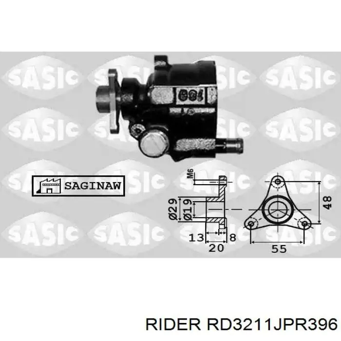 RD3211JPR396 Rider Насос гідропідсилювача