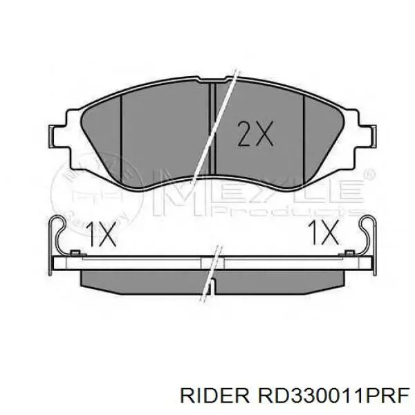 Передні тормозні колодки RD330011PRF Rider