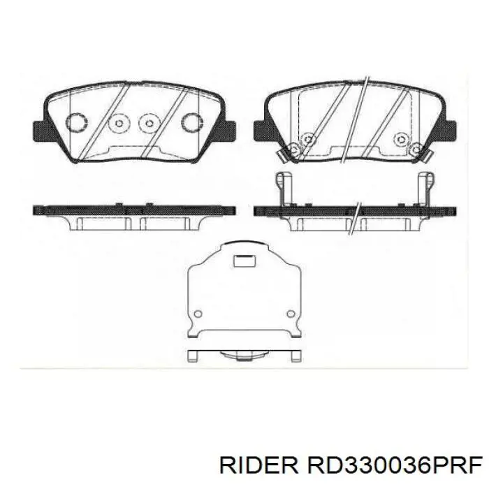 Передні тормозні колодки RD330036PRF Rider