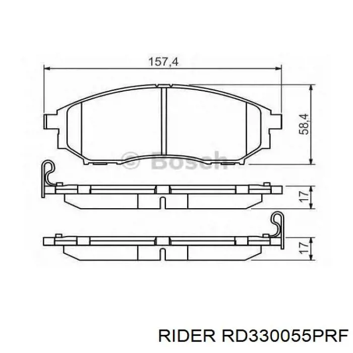 Передні тормозні колодки RD330055PRF Rider