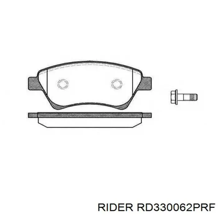 Колодки гальмівні передні, дискові RD330062PRF Rider