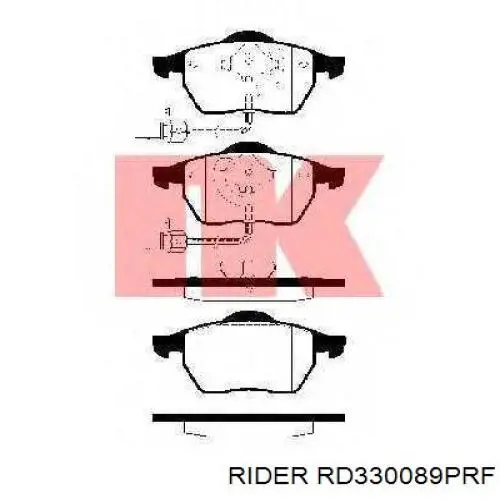 Купити RD330089PRF Rider Колодки гальмівні передні, дискові