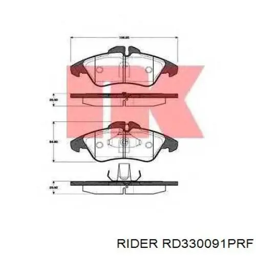 RD330091PRF Rider Передні гальмівні колодки