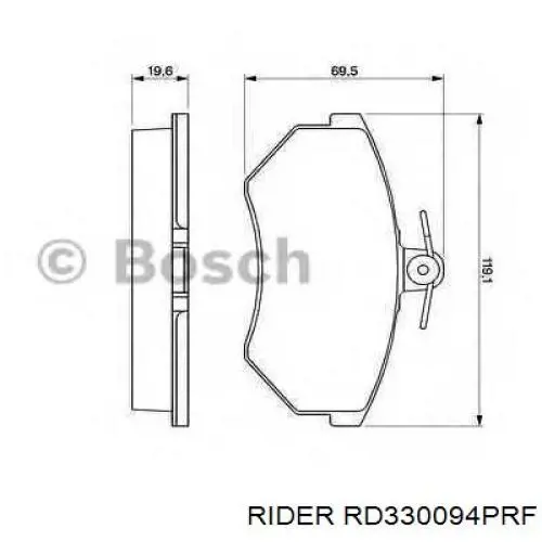 RD330094PRF Rider Передні гальмівні колодки