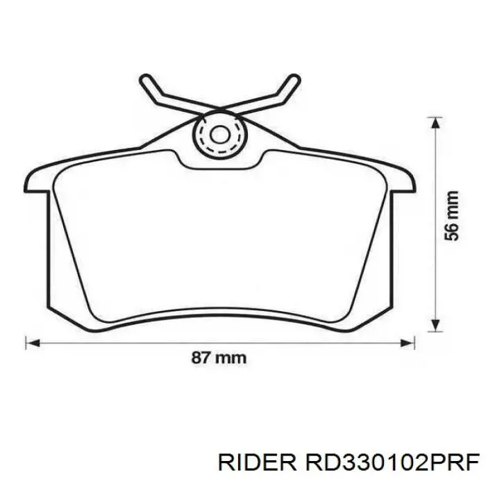 RD330102PRF Rider Колодки гальмівні задні, дискові