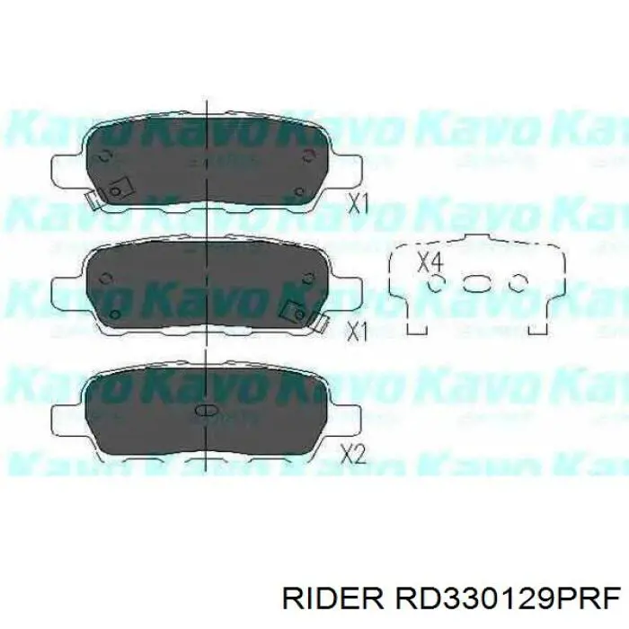 Задні гальмівні колодки RD330129PRF Rider