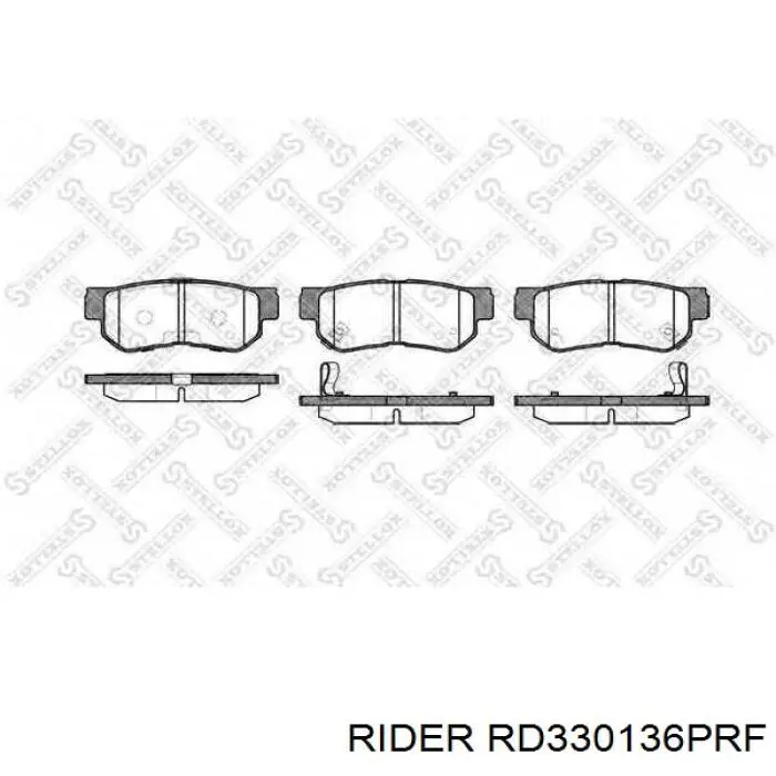 RD330136PRF Rider колодки гальмові задні, дискові