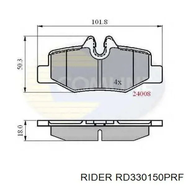 Купити RD330150PRF Rider Задні колодки