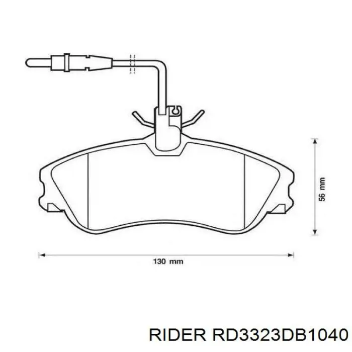 Гальмівні колодки Rider RD3323DB1040 ціна, від 10.38 USD