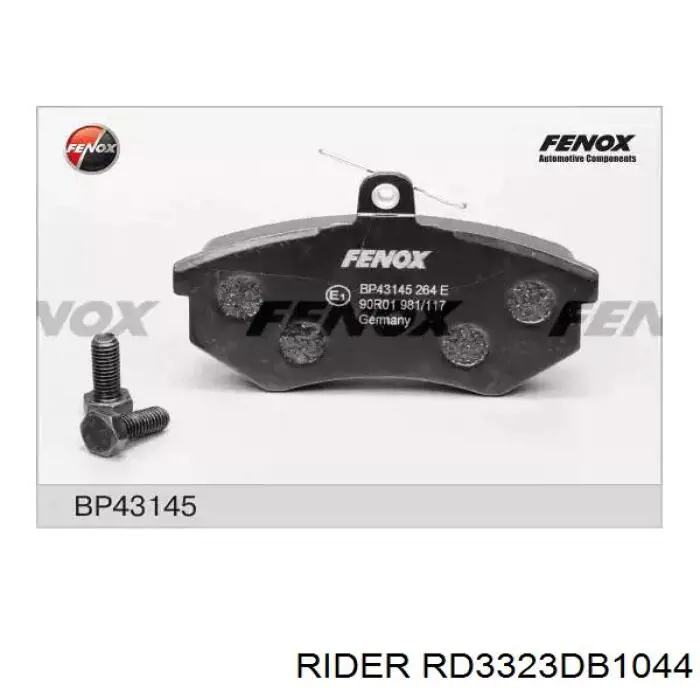 Гальмівні колодки Rider RD3323DB1044 ціна, від 12.46 USD