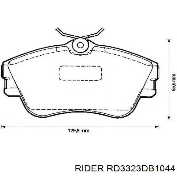 RD3323DB1044 Rider колодки гальмівні передні, дискові