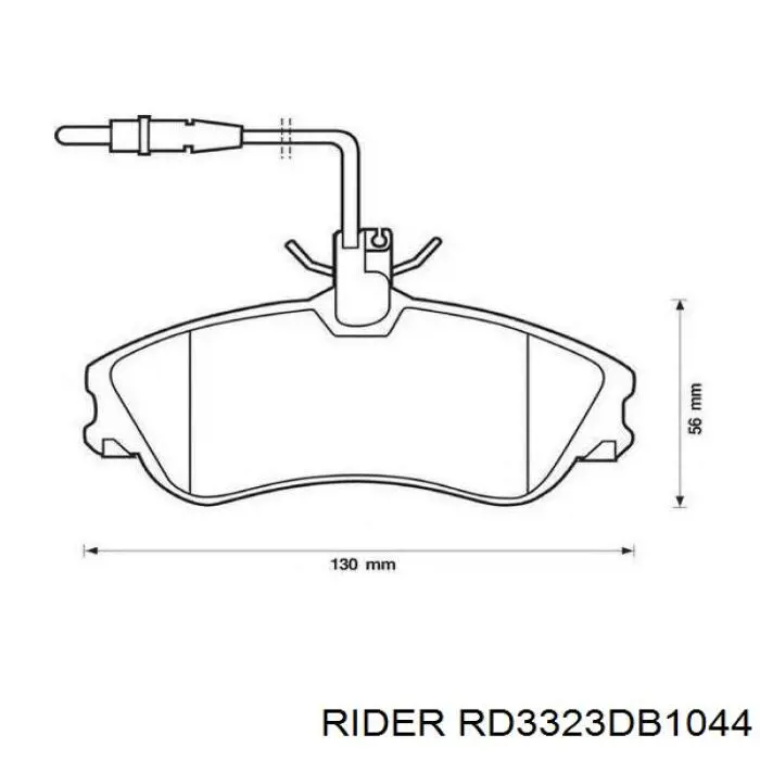 Купити RD3323DB1044 Rider Колодки гальмівні передні, дискові