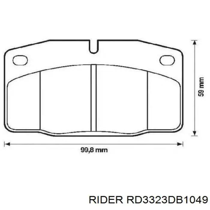 Колодки гальмівні передні, дискові RD3323DB1049 Rider