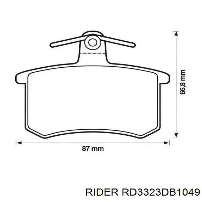 RD3323DB1049 Rider Передні гальмівні колодки