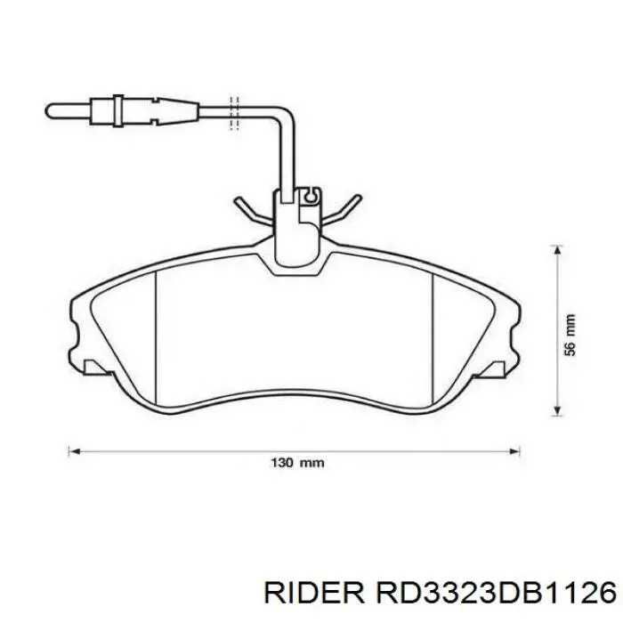 RD3323DB1126 Rider Передні гальмівні колодки