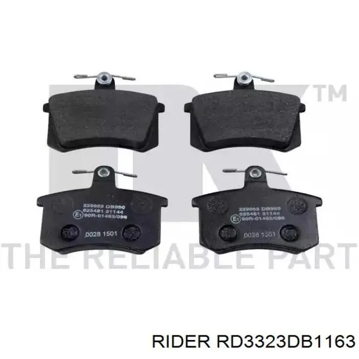 Задні гальмівні колодки Rider RD3323DB1163 ціна, від 12.29 USD