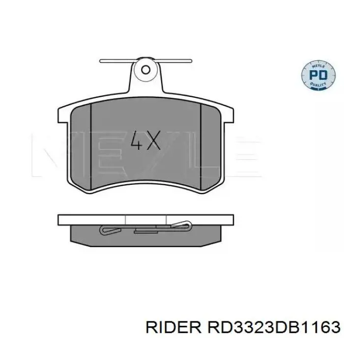 Купити RD3323DB1163 Rider Задні колодки