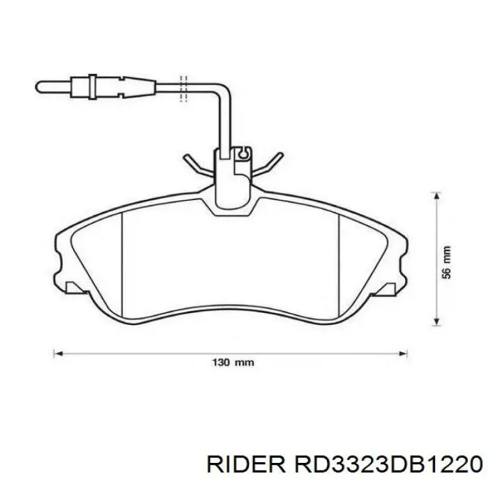 RD3323DB1220 Rider Передні гальмівні колодки