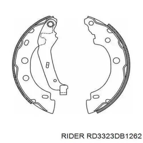 Задні гальмівні колодки Rider RD3323DB1262 ціна, від 11.25 USD