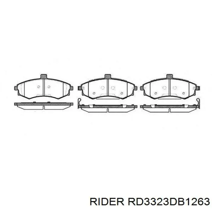 Задні гальмівні колодки RD3323DB1263 Rider