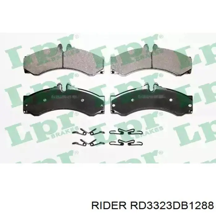 Гальмівні колодки Rider RD3323DB1288 ціна, від 18.51 USD