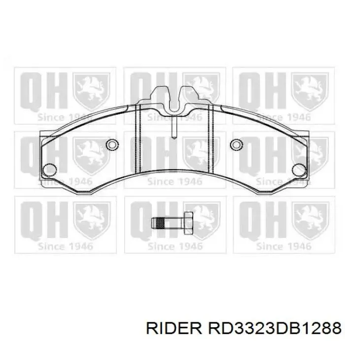 RD3323DB1288 Rider Передні гальмівні колодки
