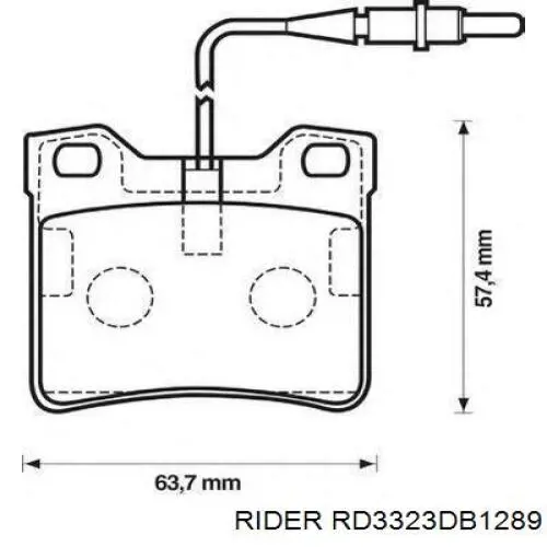 Купити RD3323DB1289 Rider Задні колодки