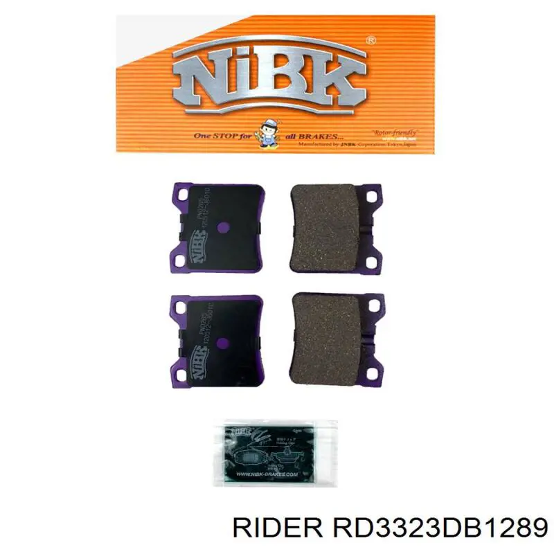 Задні гальмівні колодки Rider RD3323DB1289 ціна, від 13.25 USD