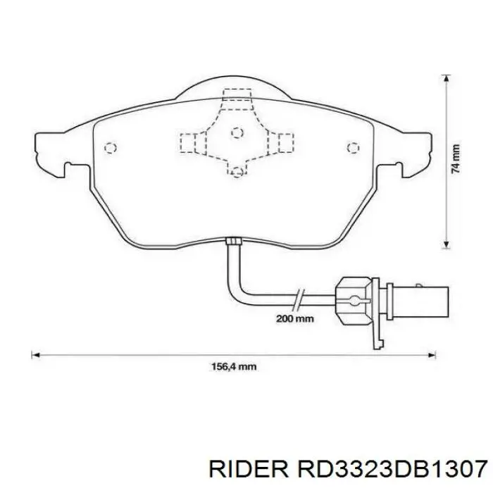 RD3323DB1307 Rider колодки гальмівні передні, дискові