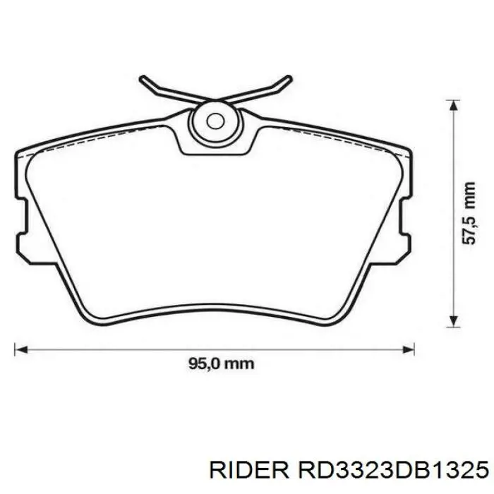 Задні гальмівні колодки Rider RD3323DB1325 ціна, від 12.28 USD
