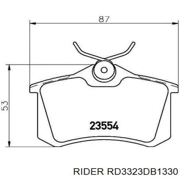 RD3323DB1330 Rider колодки гальмові задні, дискові