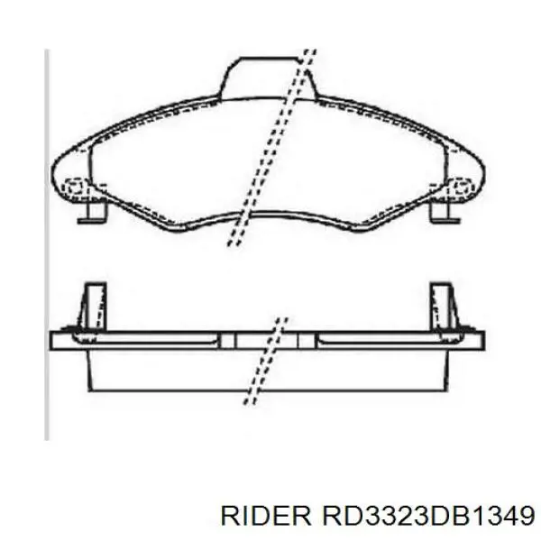 Колодки гальмівні передні, дискові RD3323DB1349 Rider