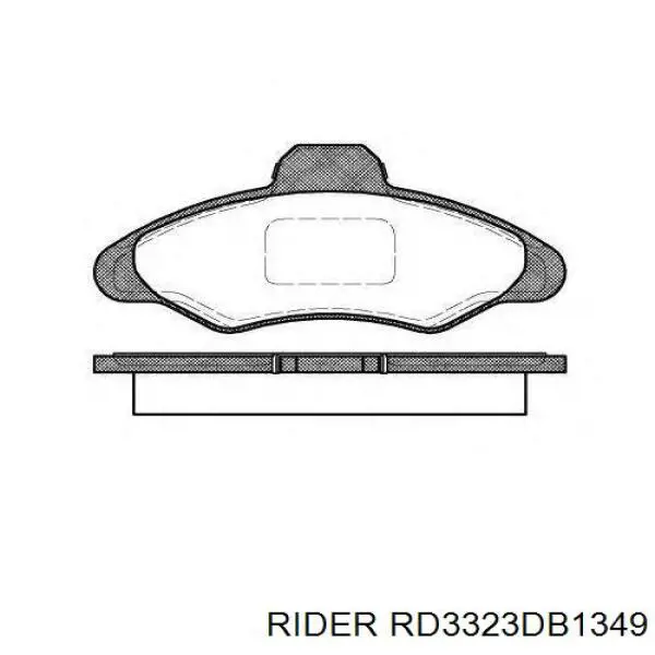 Передні тормозні колодки RD3323DB1349 Rider
