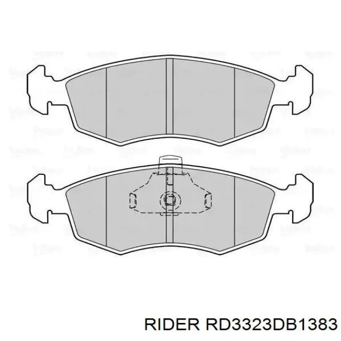 Колодки гальмівні передні, дискові RD3323DB1383 Rider