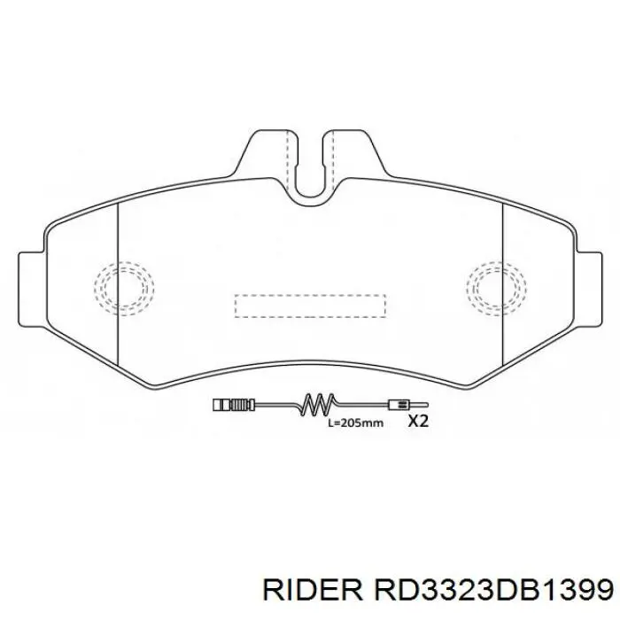 Задні гальмівні колодки RD3323DB1399 Rider