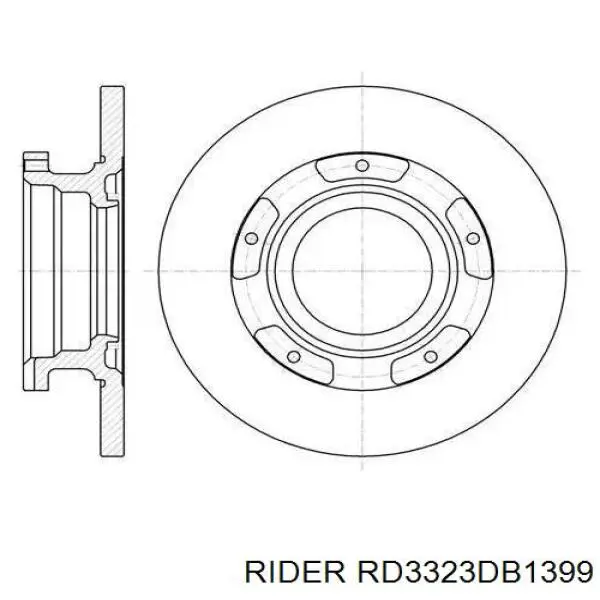 Задні гальмівні колодки Rider RD3323DB1399 ціна, від 18.16 USD