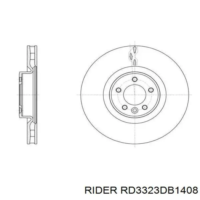 RD3323DB1408 Rider Колодки гальмівні задні, дискові