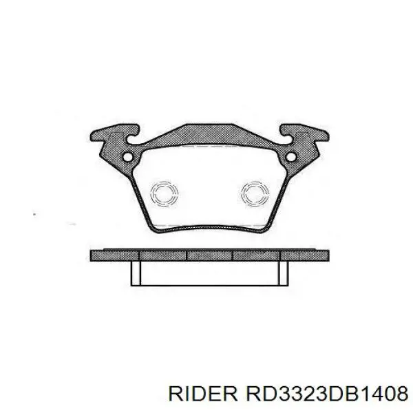 Задні гальмівні колодки Rider RD3323DB1408 ціна, від 15.09 USD