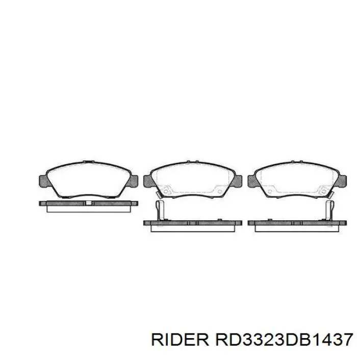 Гальмівні колодки Rider RD3323DB1437 ціна, від 14.42 USD