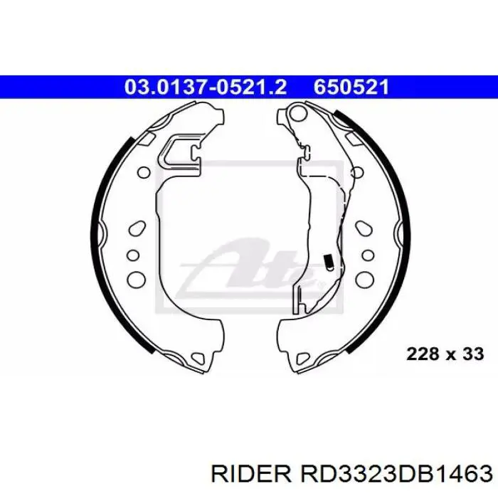 Передні тормозні колодки RD3323DB1463 Rider