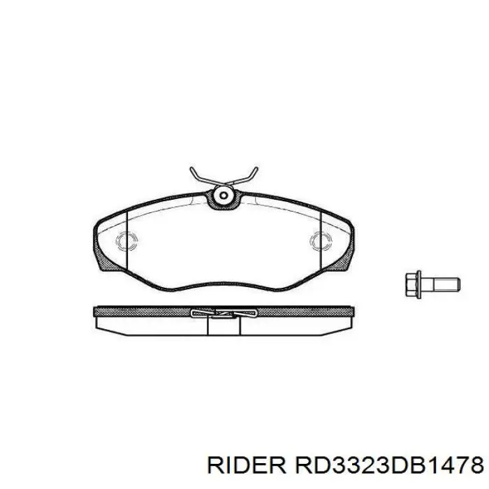 Купити RD3323DB1478 Rider Колодки гальмівні передні, дискові