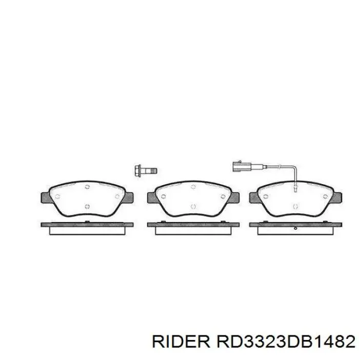 Гальмівні колодки Rider RD3323DB1482 ціна, від 17.18 USD