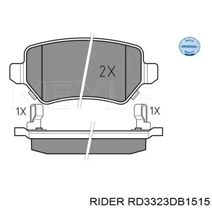 Задні гальмівні колодки RD3323DB1515 Rider