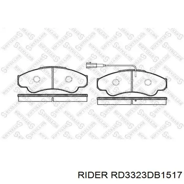 Гальмівні колодки Rider RD3323DB1517 ціна, від 18.33 USD