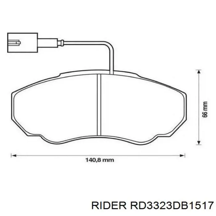 RD3323DB1517 Rider Передні гальмівні колодки
