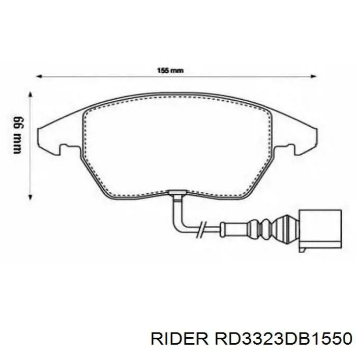RD3323DB1550 Rider колодки гальмівні передні, дискові