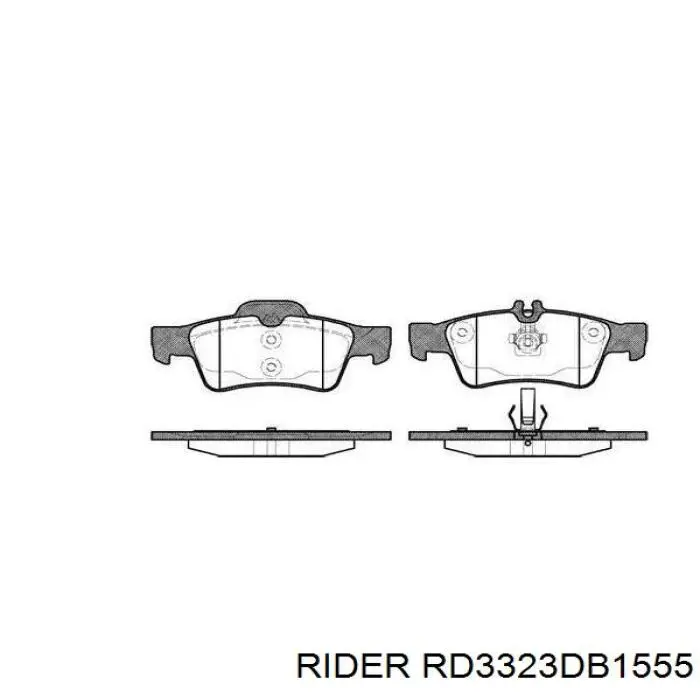 Гальмівні колодки Rider RD3323DB1555 ціна, від 24.63 USD
