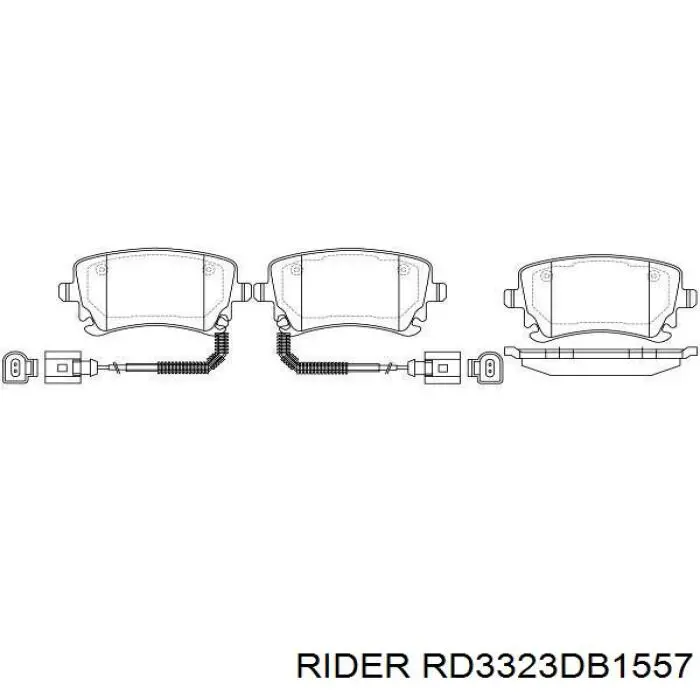 Задні дискові колодки Rider RD3323DB1557